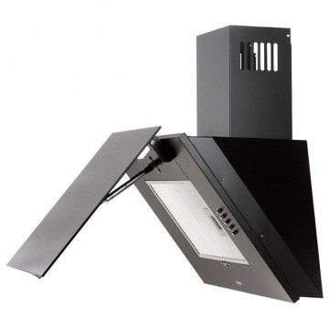 Hota Decorativa Tornado Vertikal 750 (60) LED, 1 motor Turbo, latime 60 cm, 3 viteze, absorbtie 750 m3/ora, filtru anti-grasimi aluminiu 5 straturi, Negru/Inox. Poza 1