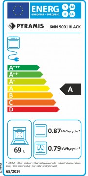 Poza Cuptor electric incorporabil Pyramis 60IN 9001 Black Glass 202300075