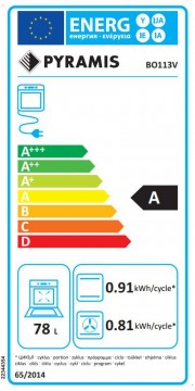 Poza Cuptor electric incorporabil Pyramis 6OIN BO113V Black Glass & Inox 202220267