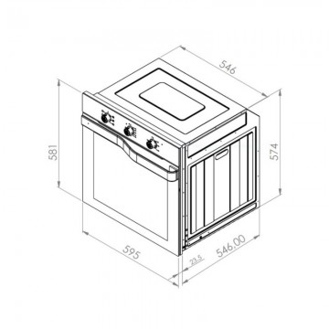 Poza Cuptor electric incorporabil Pyramis 60IN 2082 Cooper Line Touch Black Glass 202300536